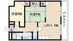 メゾンみやび 2LDKの間取図画像