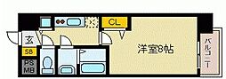 プレサンス名古屋ステーションフレア 1Kの間取図画像