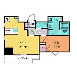 グランパセオ名古屋伏見 1LDKの間取図画像