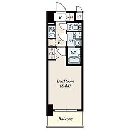 S-RESIDENCE浄心2 1Kの間取図画像