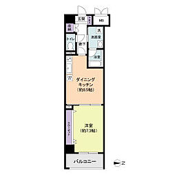 BPRレジデンス金山 1LDKの間取図画像