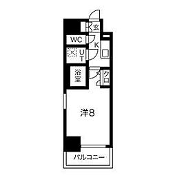エスリード新栄グラティア 1Kの間取図画像