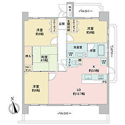 スクエア名古屋港 4LDKの間取図画像