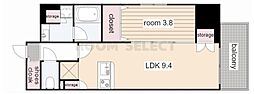 プレサンスロジェ丸の内PRIMECASA 1LDKの間取図画像