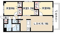 GranHills猫洞 3LDKの間取図画像