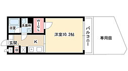 プロシード穂波町 1Kの間取図画像