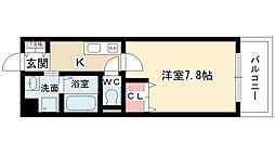 シテイライフ今池北 1Kの間取図画像