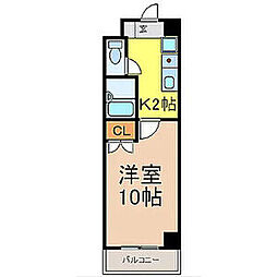カーサ新栄 1Kの間取図画像