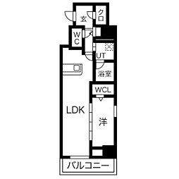 アーバンパーク日吉 1LDKの間取図画像