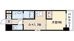 ベレーサ葵 1DKの間取図画像