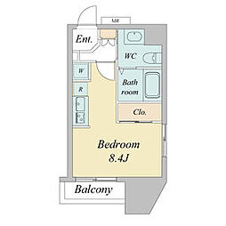 ライブコート丸の内 ワンルームの間取図画像
