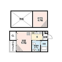 olive ワンルームの間取図画像