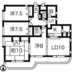 ミオパエーゼヤゴト 3SLDKの間取図画像
