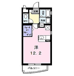 シェーネ幸 ワンルームの間取図画像