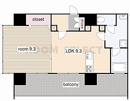 さくらHillsNAGOYAWEST 1LDKの間取図画像