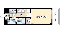 サニーコート松軒 1Kの間取図画像