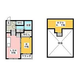 メゾンドルミエール 1LDKの間取図画像