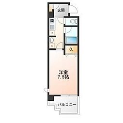 メゾンリジエール 1Kの間取図画像