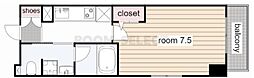 グラフティ 1Kの間取図画像