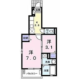 アステールエーオー1 1SKの間取図画像