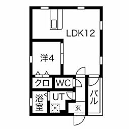 コンフォール新守山 1LDKの間取図画像