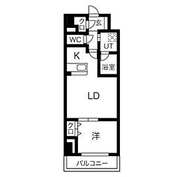 アーバンパーク日吉 1LDKの間取図画像