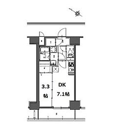 S-RESIDENCE神宮西駅前ascent 1DKの間取図画像