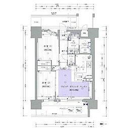 プレサンスロジェ丸の内テラス 2LDKの間取図画像
