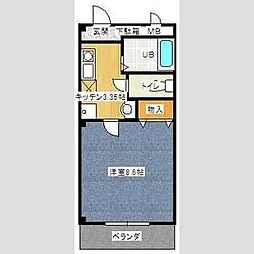 レジデンス240 1Kの間取図画像