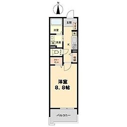 willDo太閤通 1Kの間取図画像