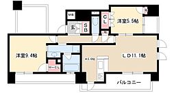 プライムメゾン御器所 2LDKの間取図画像