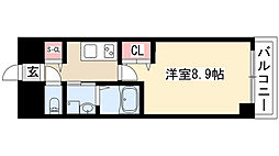 ロイヤルスクエア徳川 1Kの間取図画像