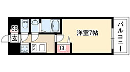 プレサンス鶴舞公園セラヴィ 1Kの間取図画像