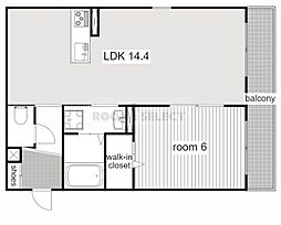 コンテッサ名駅 1LDKの間取図画像