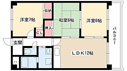 ハイウッド 3LDKの間取図画像