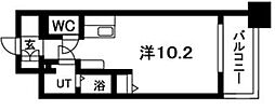 N.S.ZEAL大曽根 ワンルームの間取図画像