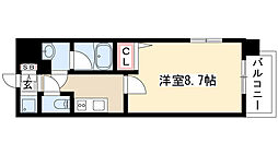 ルクレ新栄レジデンス 1Kの間取図画像