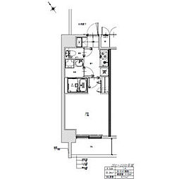 S-RESIDENCE千種駅前ascent 1Kの間取図画像