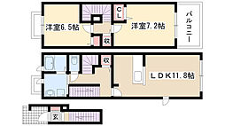 エボルシオン東光A 2LDKの間取図画像