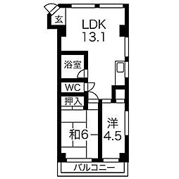 No.3GSビル 2LDKの間取図画像