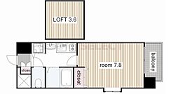 プレサンス名古屋駅前アクシス 1Kの間取図画像