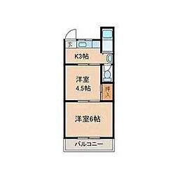 宝来苑 2Kの間取図画像