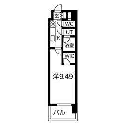 RESIDENCIAIMAIKE 1Kの間取図画像