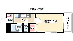グランモール一社 1Kの間取図画像
