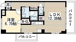シャルマン高社 1LDKの間取図画像