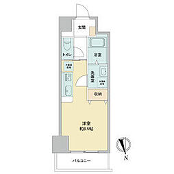 ラドゥセール今池 ワンルームの間取図画像