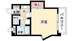 ロイヤル楠元 1Kの間取図画像