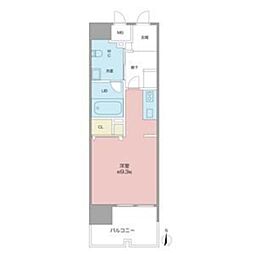 高畑T-2マンション ワンルームの間取図画像