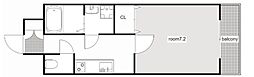 クレシェール大須 1Kの間取図画像