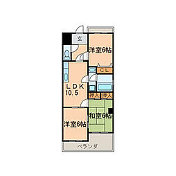 ビアメゾン竹越 3LDKの間取図画像